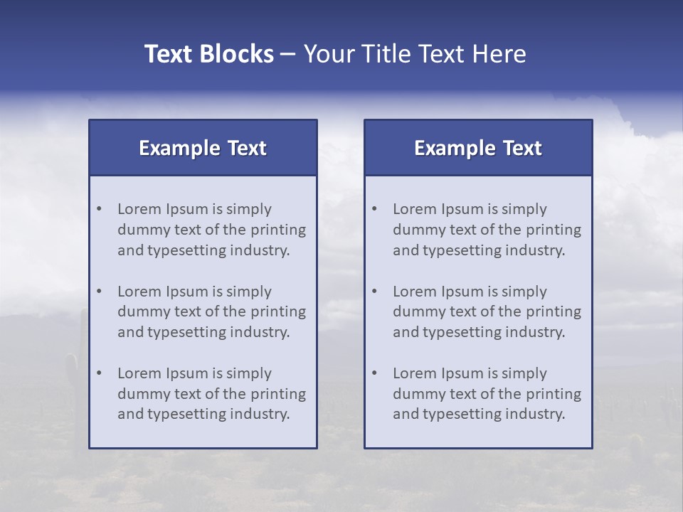 An Arid Landscape Waits For The Storm To Come. PowerPoint Template