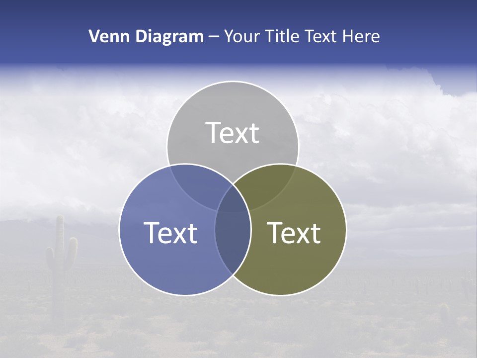 An Arid Landscape Waits For The Storm To Come. PowerPoint Template