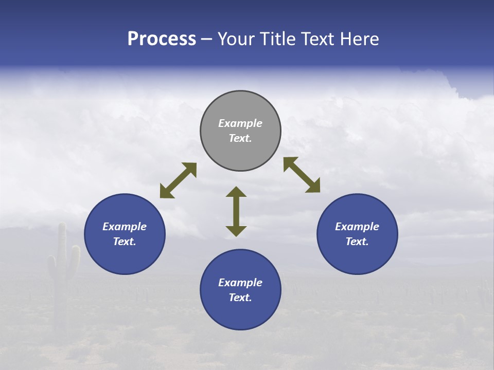 An Arid Landscape Waits For The Storm To Come. PowerPoint Template