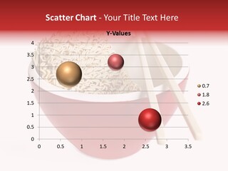 Red Bowl Of Instant Noodles, With Chopsticks. PowerPoint Template