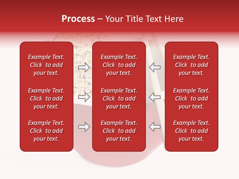 Red Bowl Of Instant Noodles, With Chopsticks. PowerPoint Template