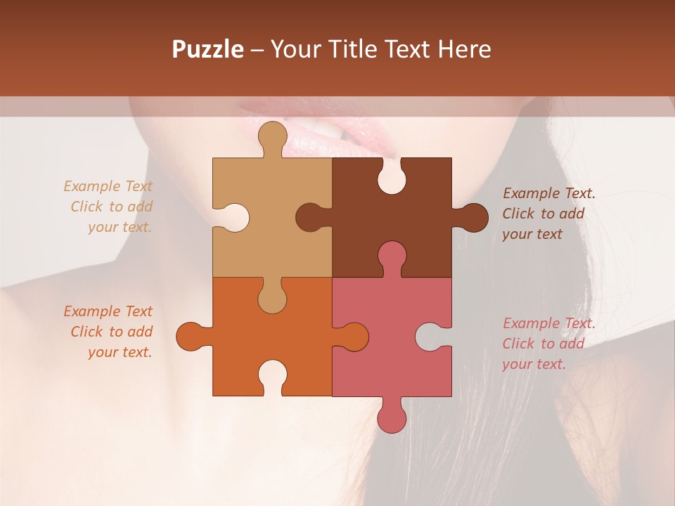 Young Woman With Sunglasses PowerPoint Template