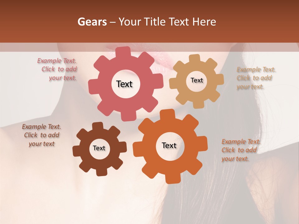 Young Woman With Sunglasses PowerPoint Template