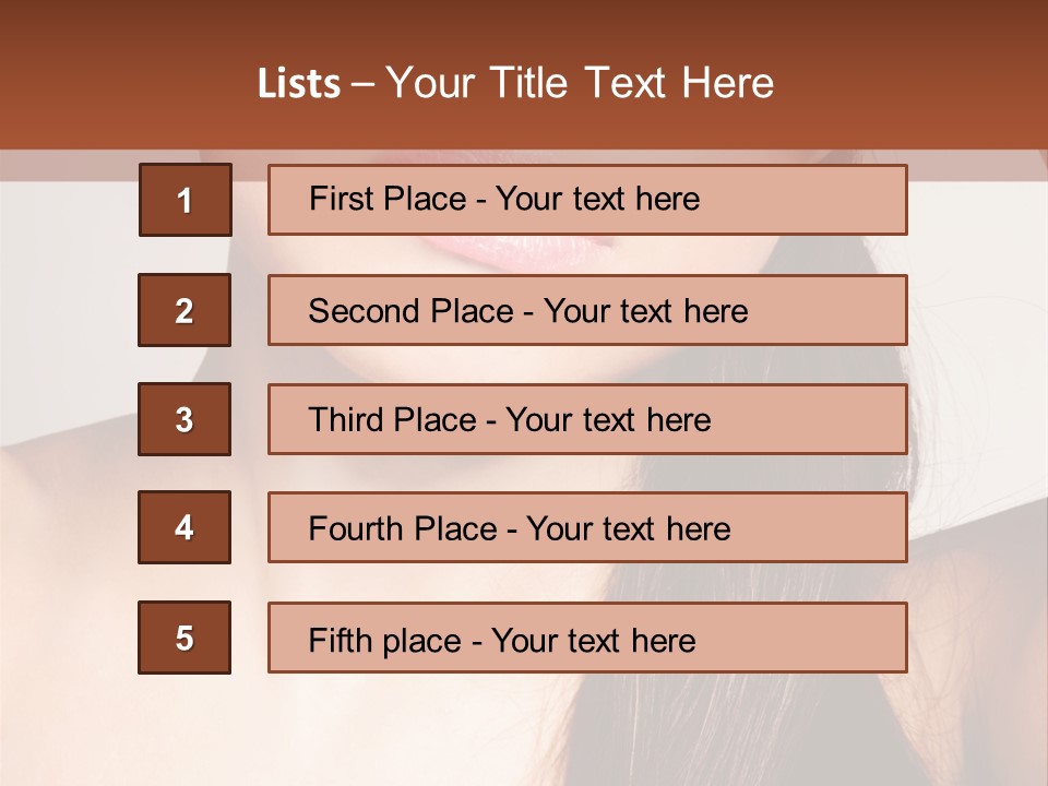 Young Woman With Sunglasses PowerPoint Template