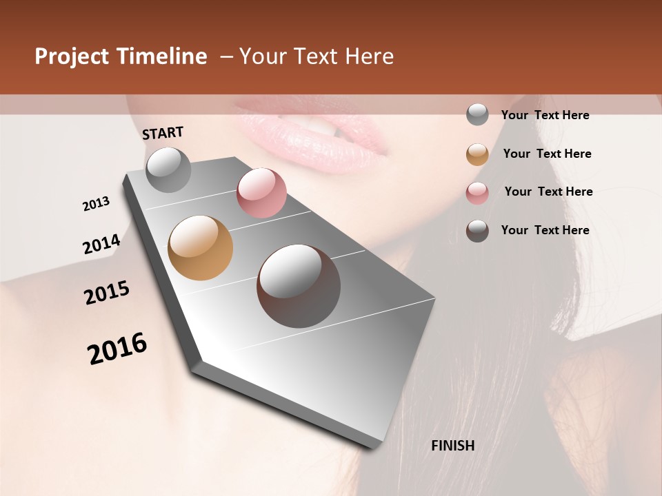 Young Woman With Sunglasses PowerPoint Template