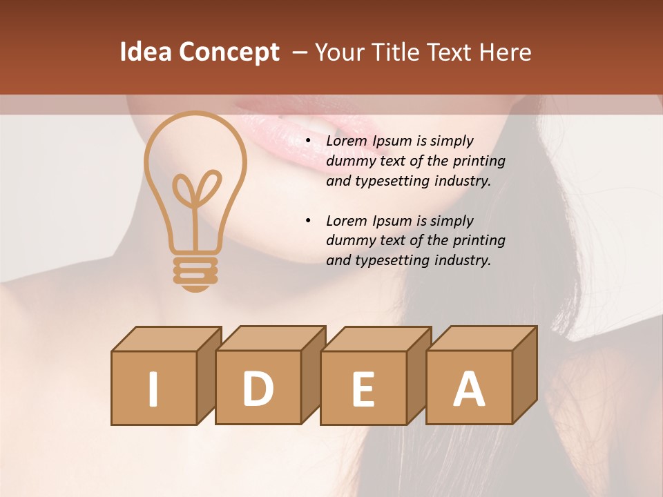 Young Woman With Sunglasses PowerPoint Template