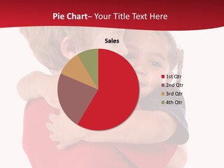 Young Children Hugging PowerPoint Template