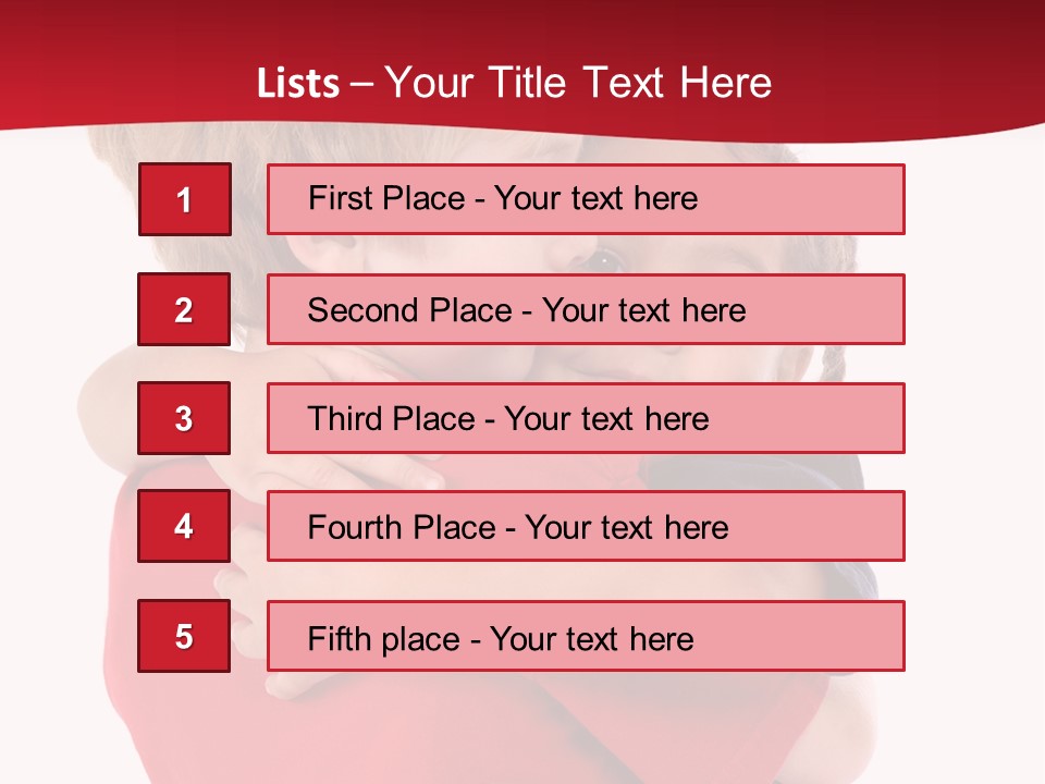 Young Children Hugging PowerPoint Template