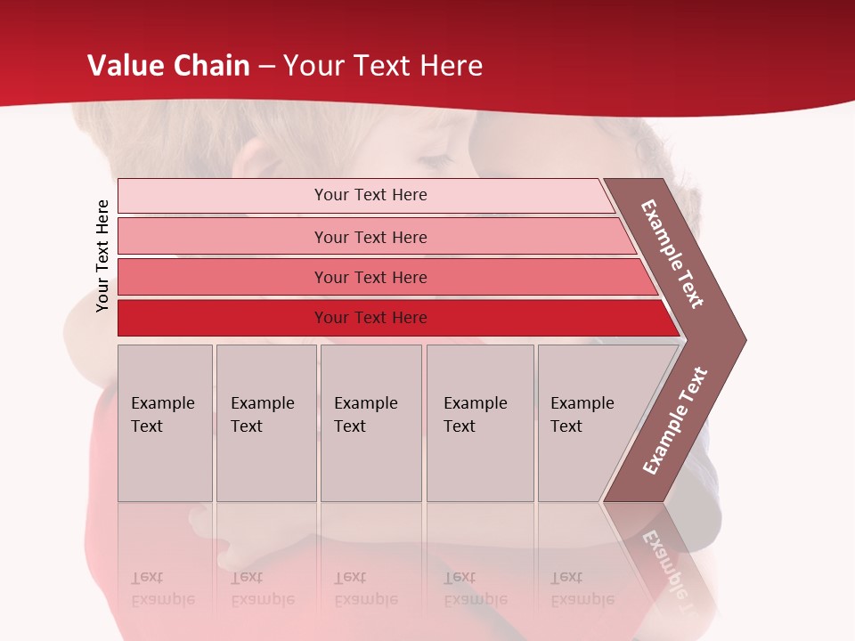 Young Children Hugging PowerPoint Template