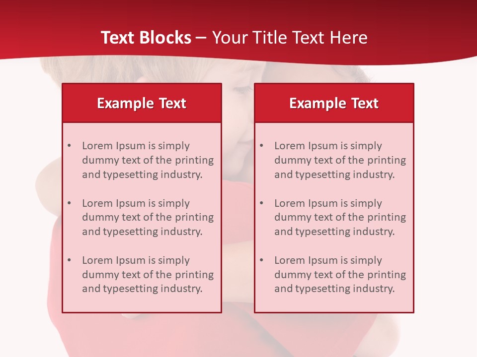 Young Children Hugging PowerPoint Template