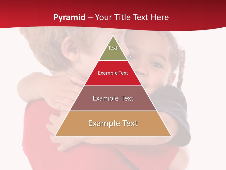 Young Children Hugging PowerPoint Template