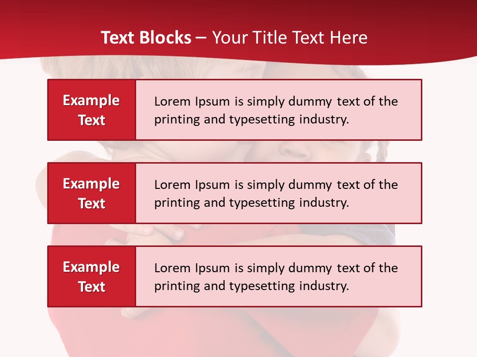 Young Children Hugging PowerPoint Template