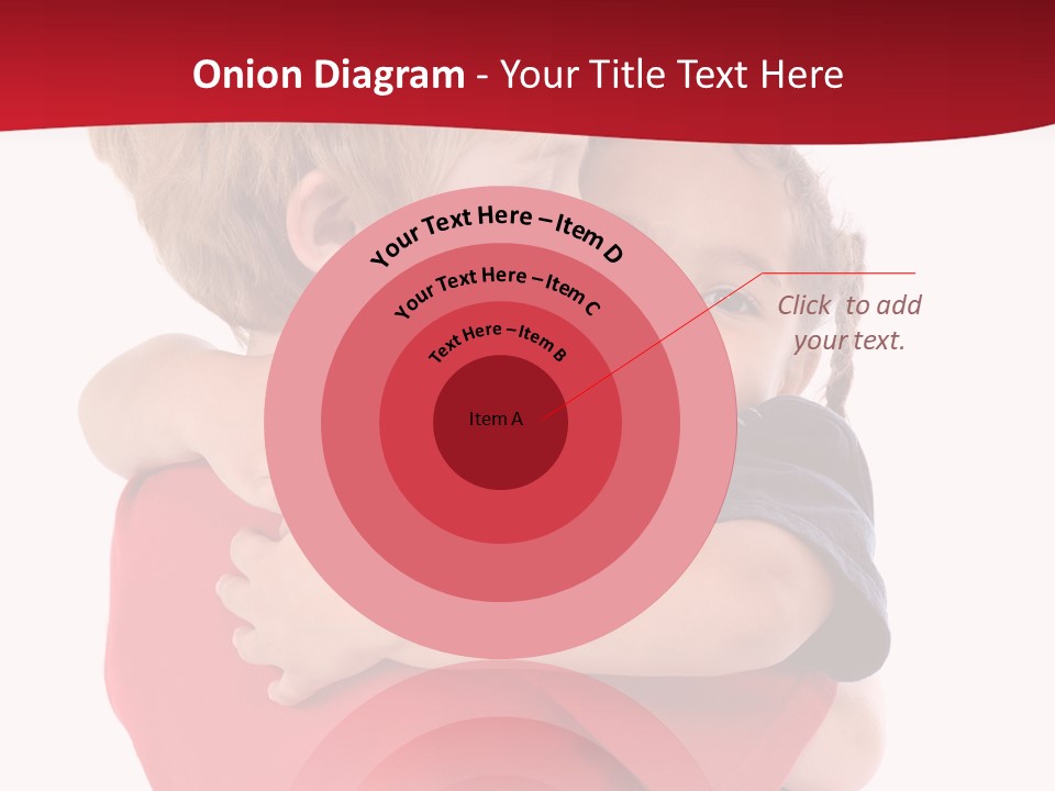 Young Children Hugging PowerPoint Template