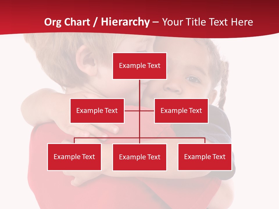 Young Children Hugging PowerPoint Template