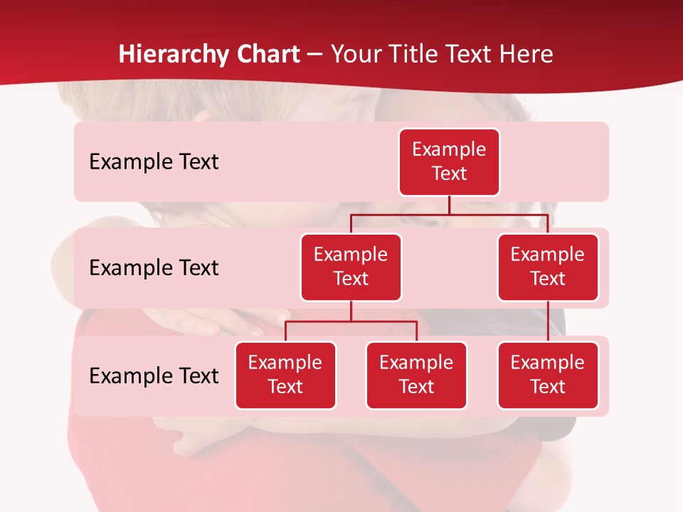 Young Children Hugging PowerPoint Template