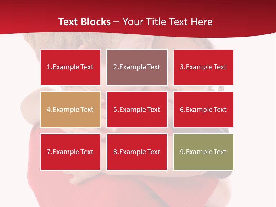 Young Children Hugging PowerPoint Template