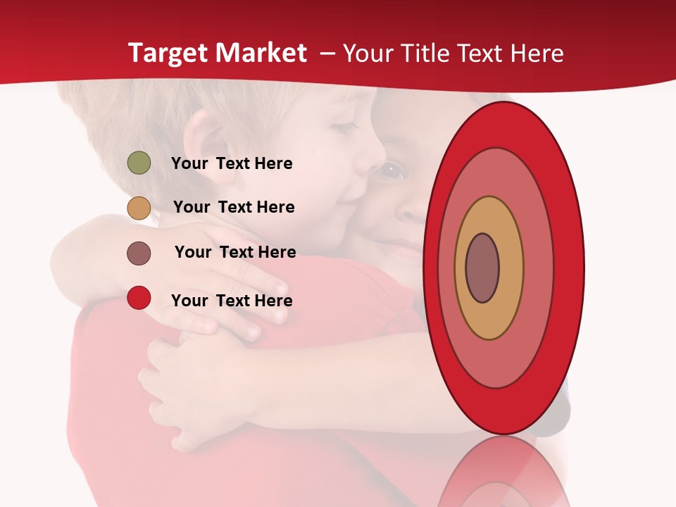 Young Children Hugging PowerPoint Template