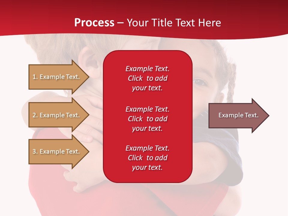 Young Children Hugging PowerPoint Template