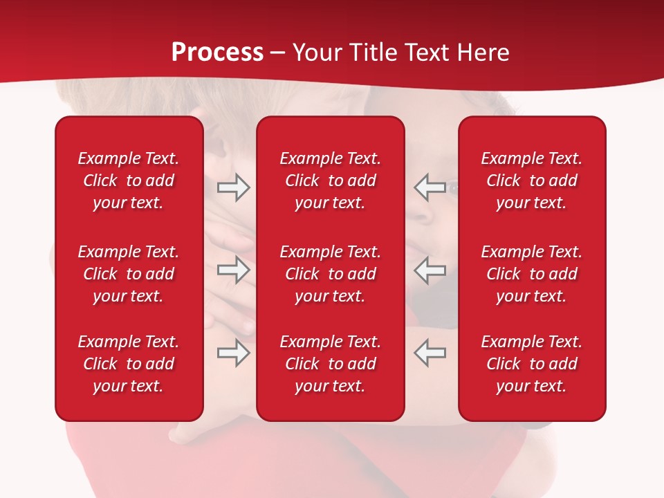 Young Children Hugging PowerPoint Template