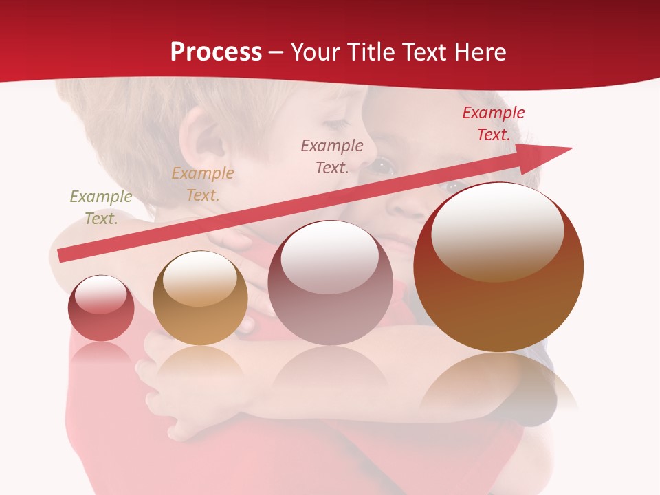 Young Children Hugging PowerPoint Template