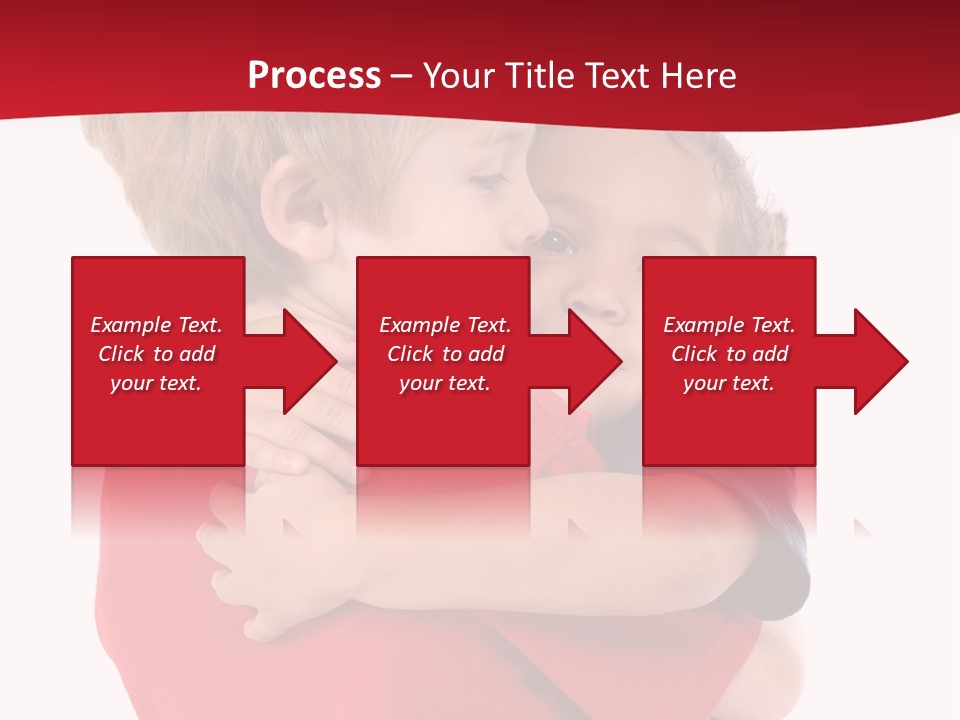 Young Children Hugging PowerPoint Template