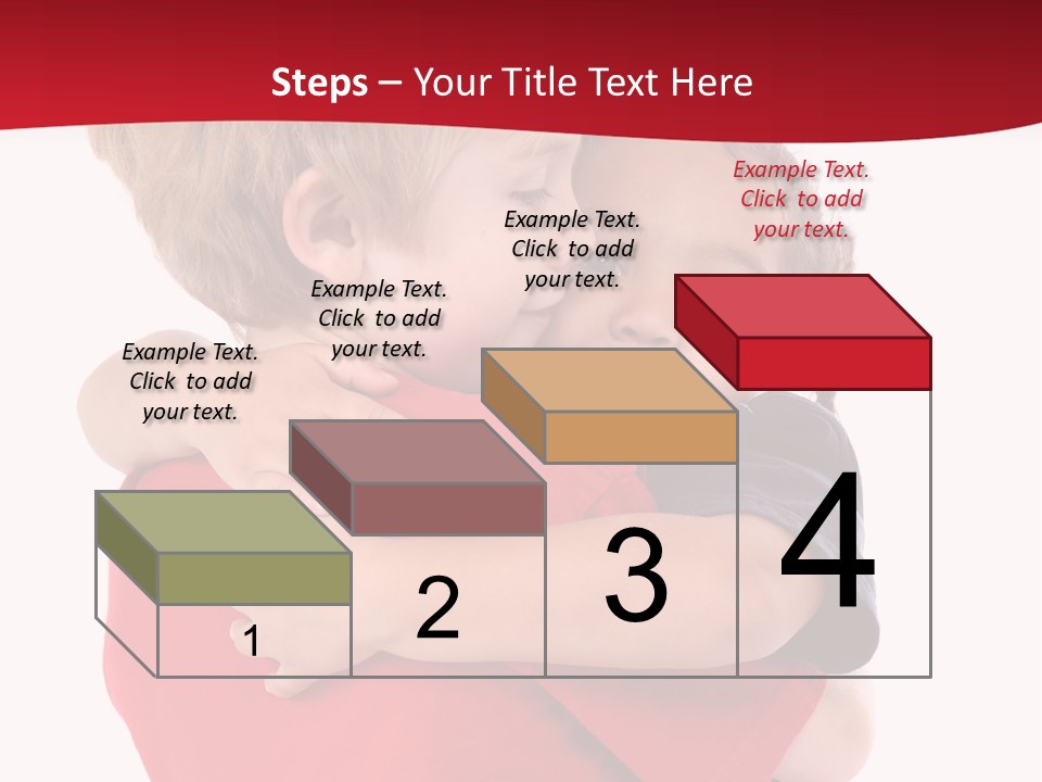 Young Children Hugging PowerPoint Template