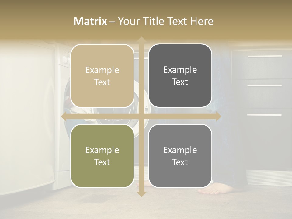 Concept Man Putting His Laundry Into The Washing Machine PowerPoint Template