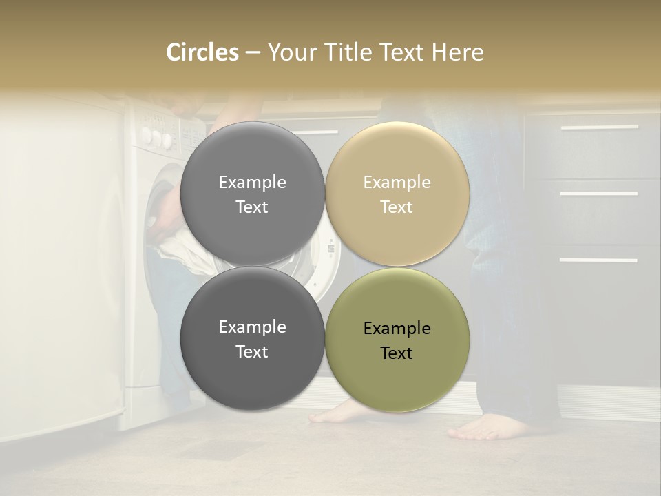 Concept Man Putting His Laundry Into The Washing Machine PowerPoint Template