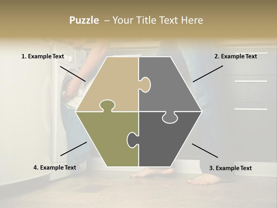 Concept Man Putting His Laundry Into The Washing Machine PowerPoint Template