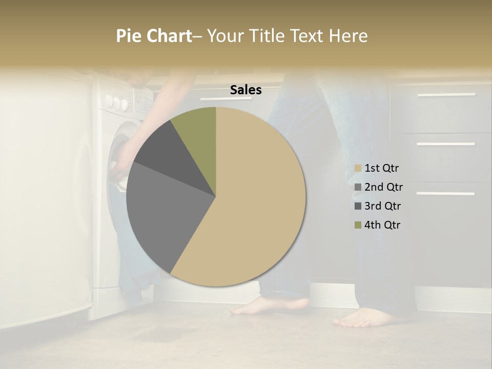 Concept Man Putting His Laundry Into The Washing Machine PowerPoint Template