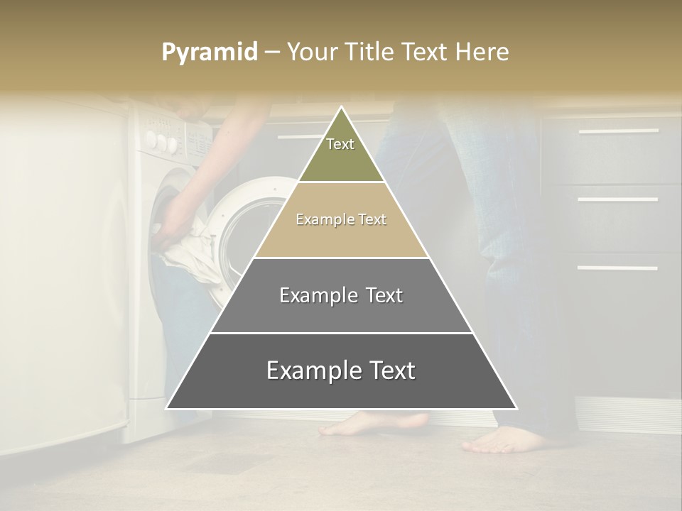 Concept Man Putting His Laundry Into The Washing Machine PowerPoint Template