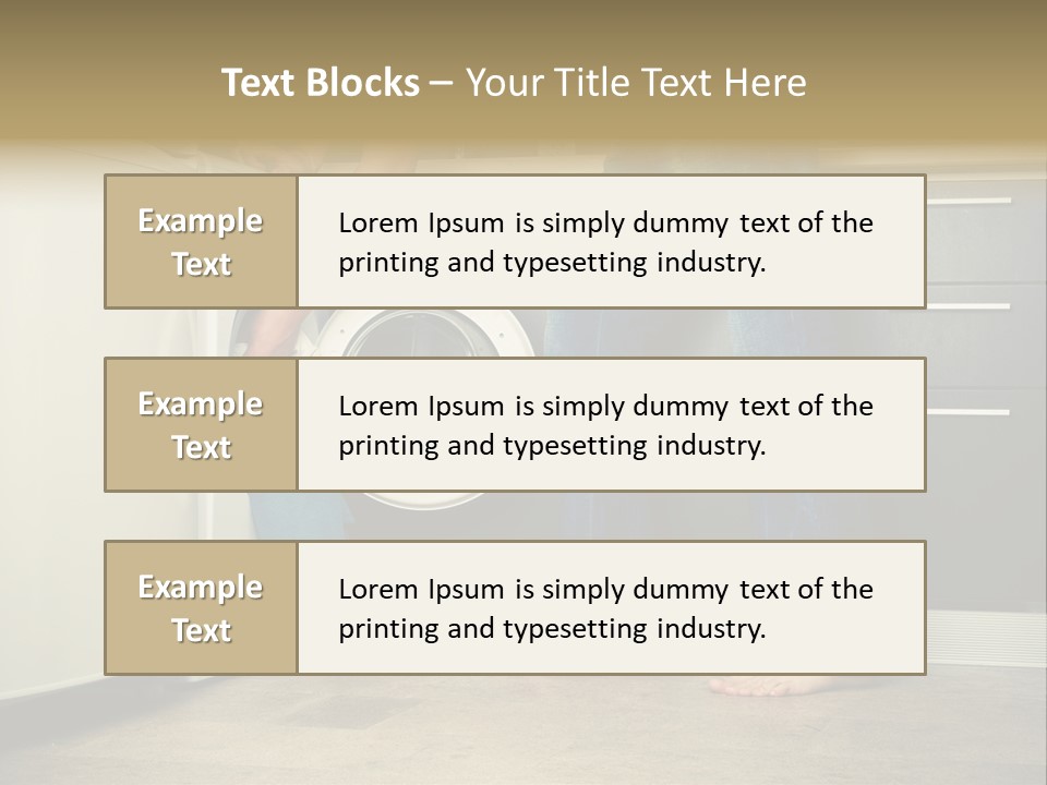 Concept Man Putting His Laundry Into The Washing Machine PowerPoint Template
