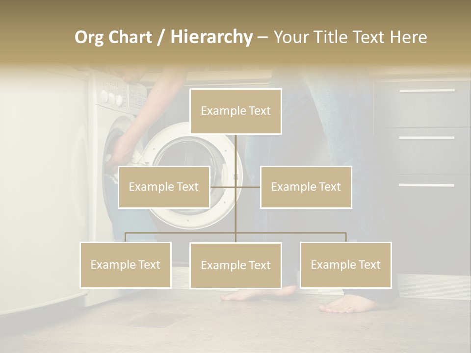 Concept Man Putting His Laundry Into The Washing Machine PowerPoint Template