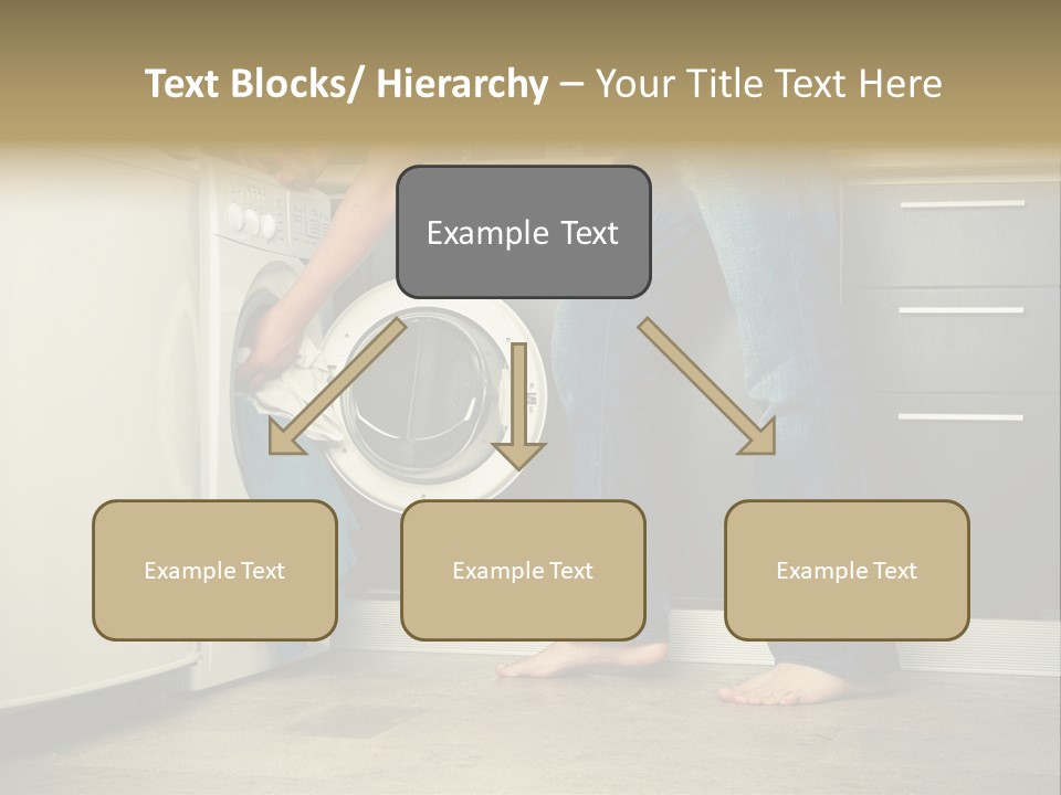 Concept Man Putting His Laundry Into The Washing Machine PowerPoint Template