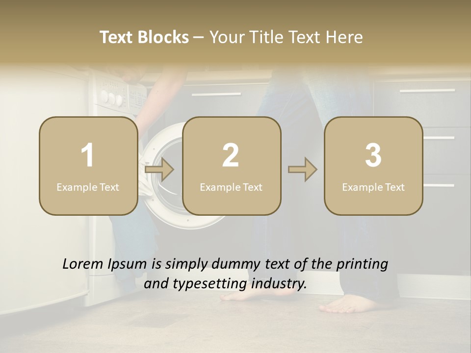 Concept Man Putting His Laundry Into The Washing Machine PowerPoint Template