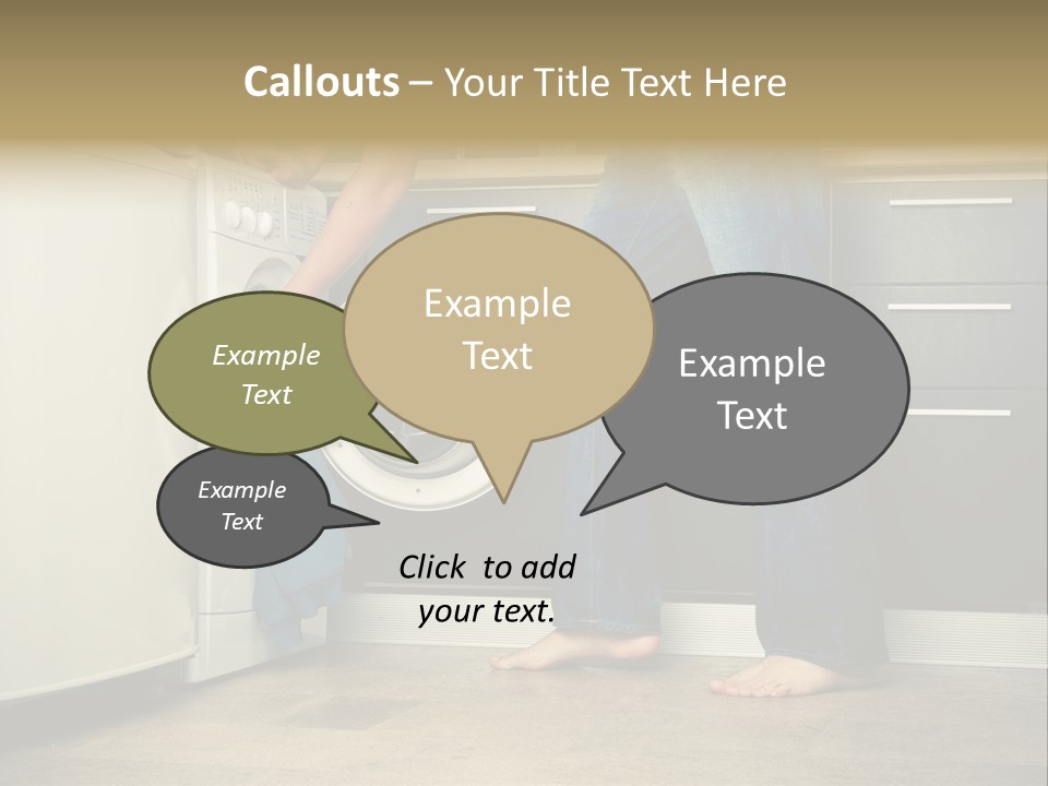 Concept Man Putting His Laundry Into The Washing Machine PowerPoint Template