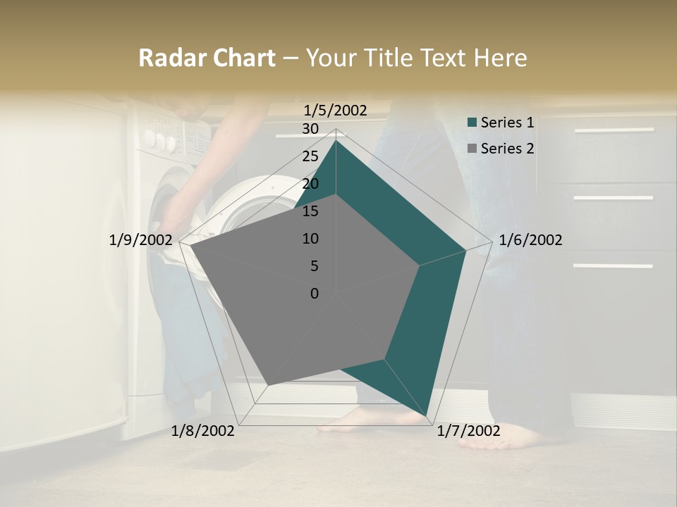 Concept Man Putting His Laundry Into The Washing Machine PowerPoint Template