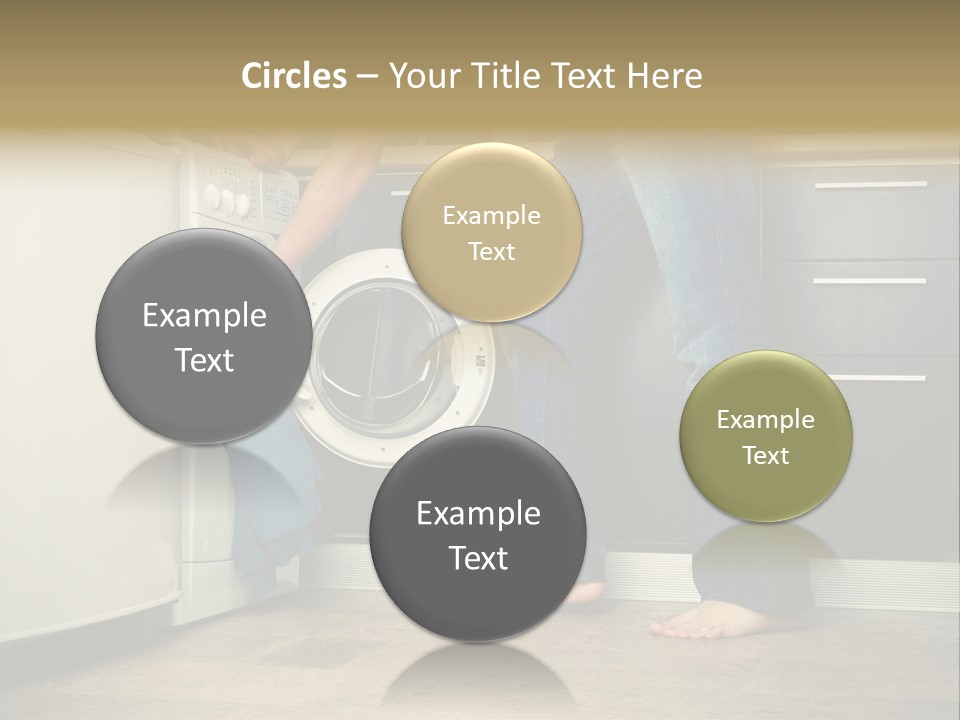 Concept Man Putting His Laundry Into The Washing Machine PowerPoint Template