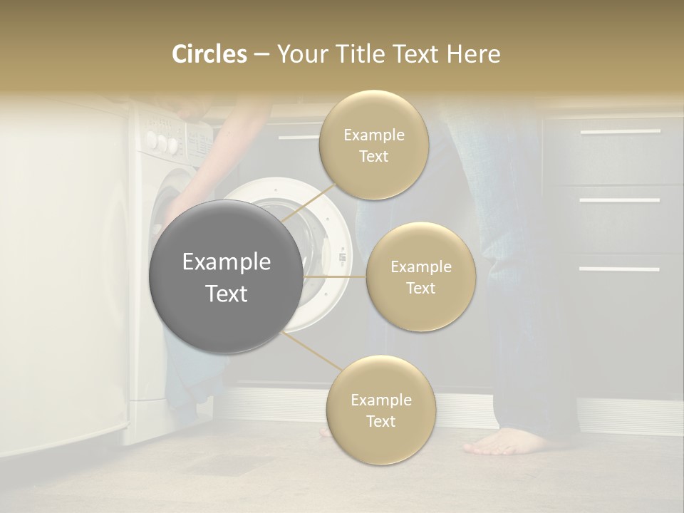 Concept Man Putting His Laundry Into The Washing Machine PowerPoint Template
