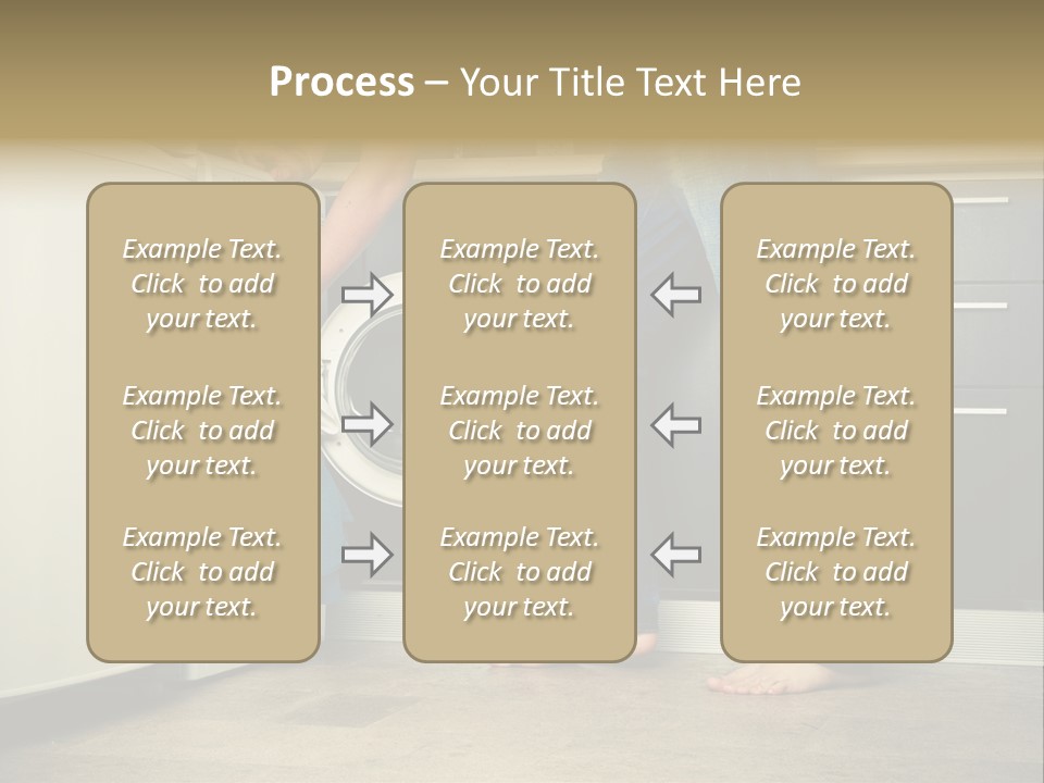 Concept Man Putting His Laundry Into The Washing Machine PowerPoint Template