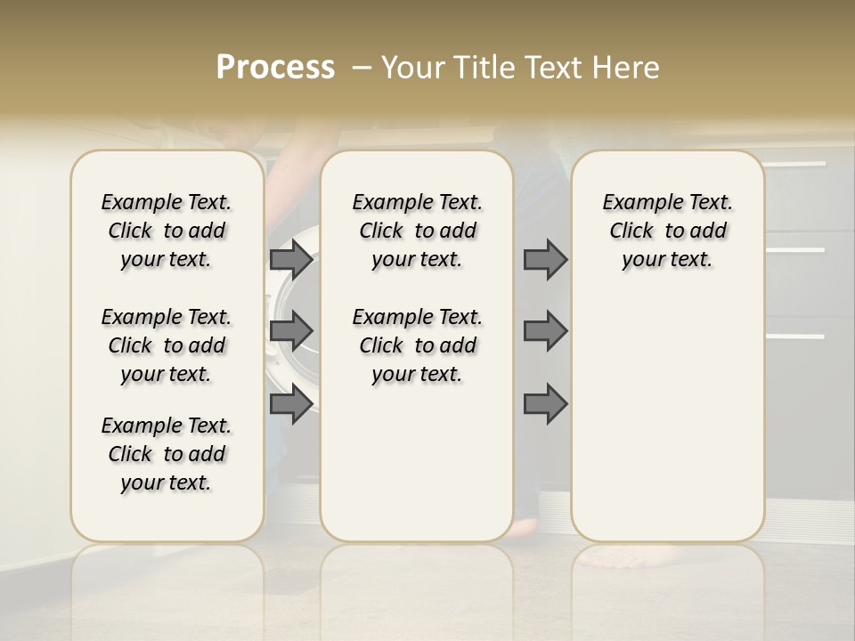 Concept Man Putting His Laundry Into The Washing Machine PowerPoint Template