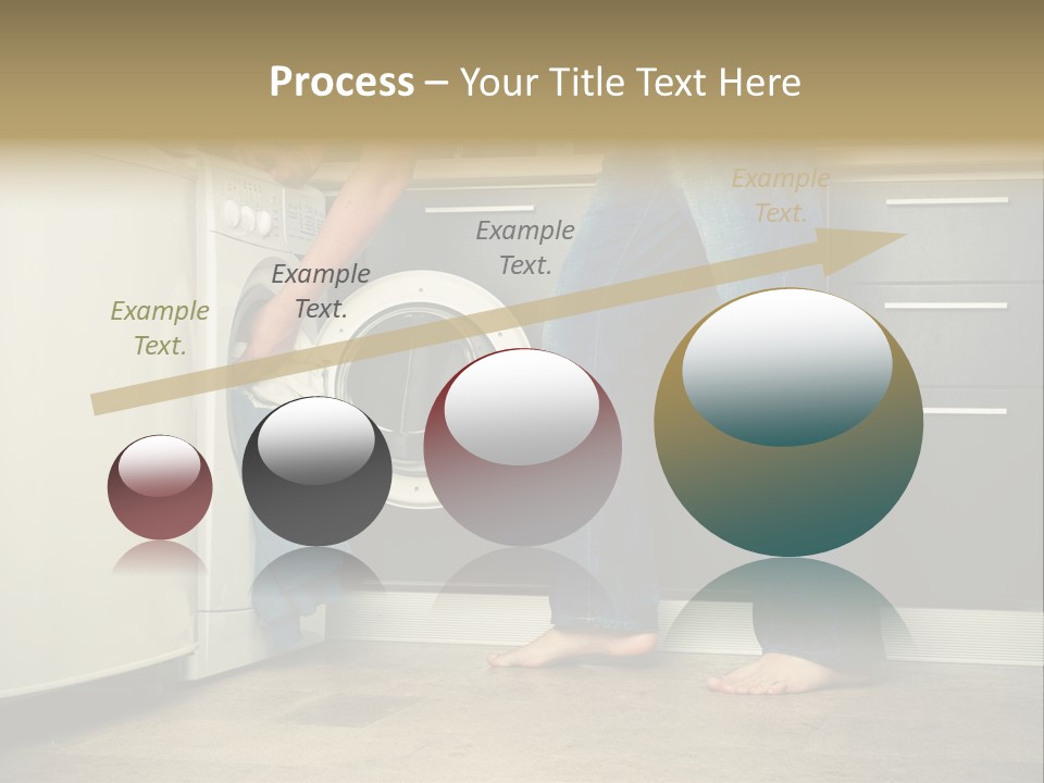 Concept Man Putting His Laundry Into The Washing Machine PowerPoint Template