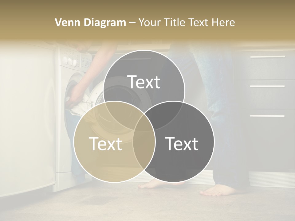 Concept Man Putting His Laundry Into The Washing Machine PowerPoint Template