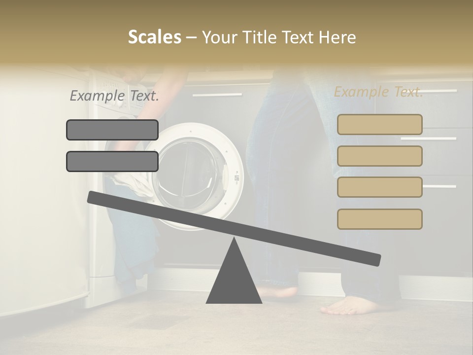 Concept Man Putting His Laundry Into The Washing Machine PowerPoint Template