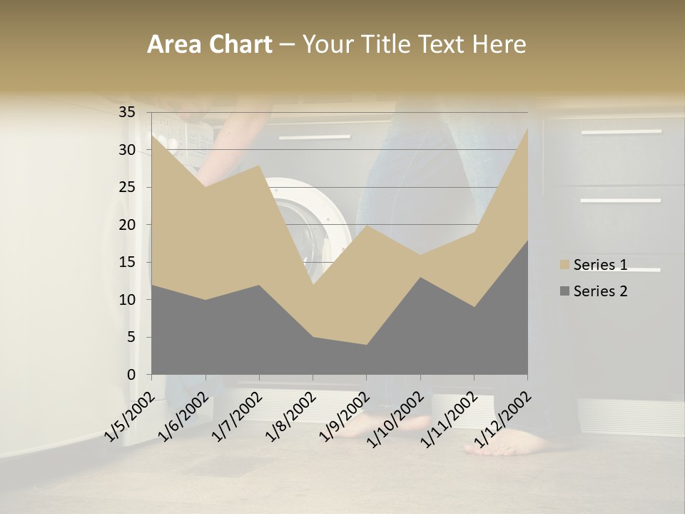 Concept Man Putting His Laundry Into The Washing Machine PowerPoint Template