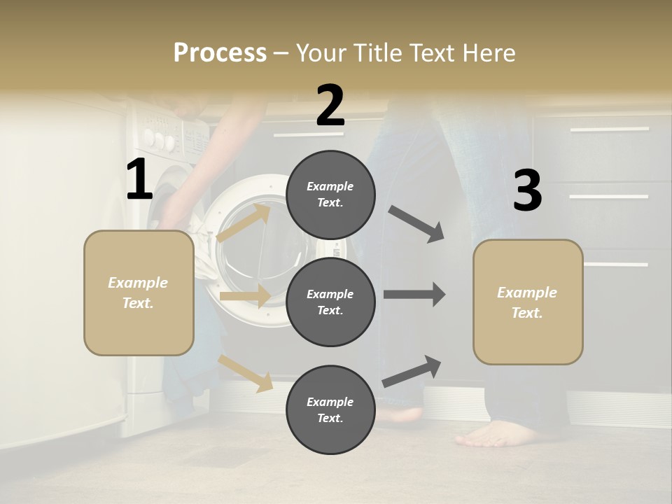 Concept Man Putting His Laundry Into The Washing Machine PowerPoint Template
