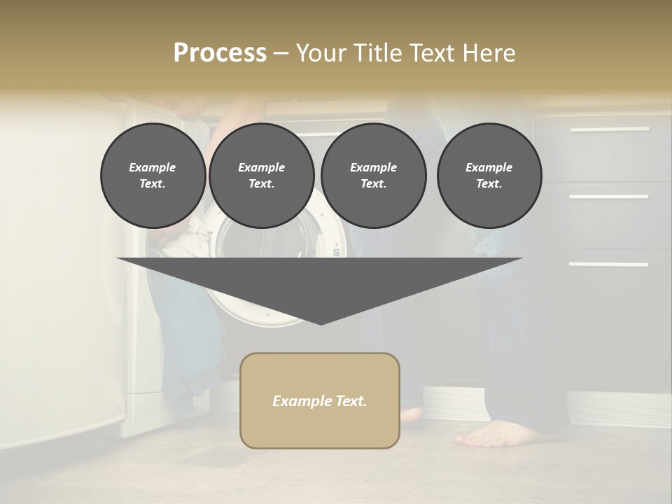 Concept Man Putting His Laundry Into The Washing Machine PowerPoint Template