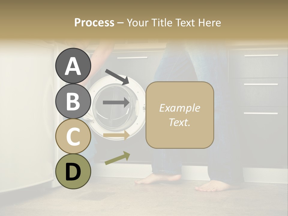 Concept Man Putting His Laundry Into The Washing Machine PowerPoint Template