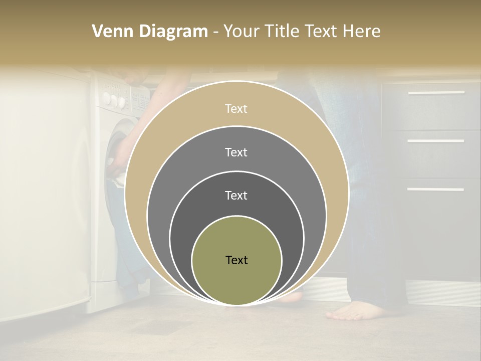 Concept Man Putting His Laundry Into The Washing Machine PowerPoint Template