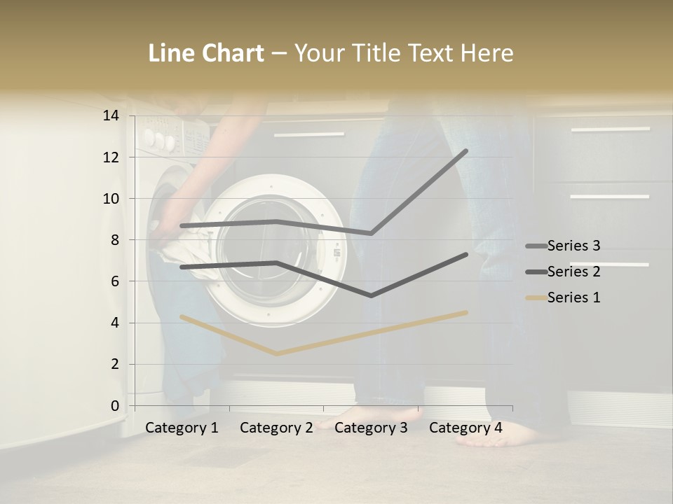Concept Man Putting His Laundry Into The Washing Machine PowerPoint Template